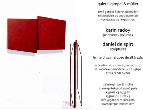 karin radoy & daniel de spirt の二人展、galerie gimpel & mullerで開催